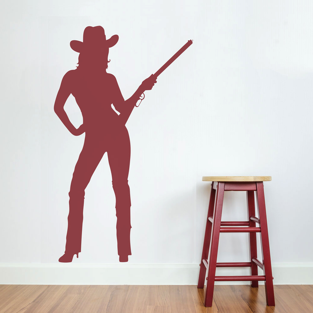 Cowgirl Wall Art Decal 1817