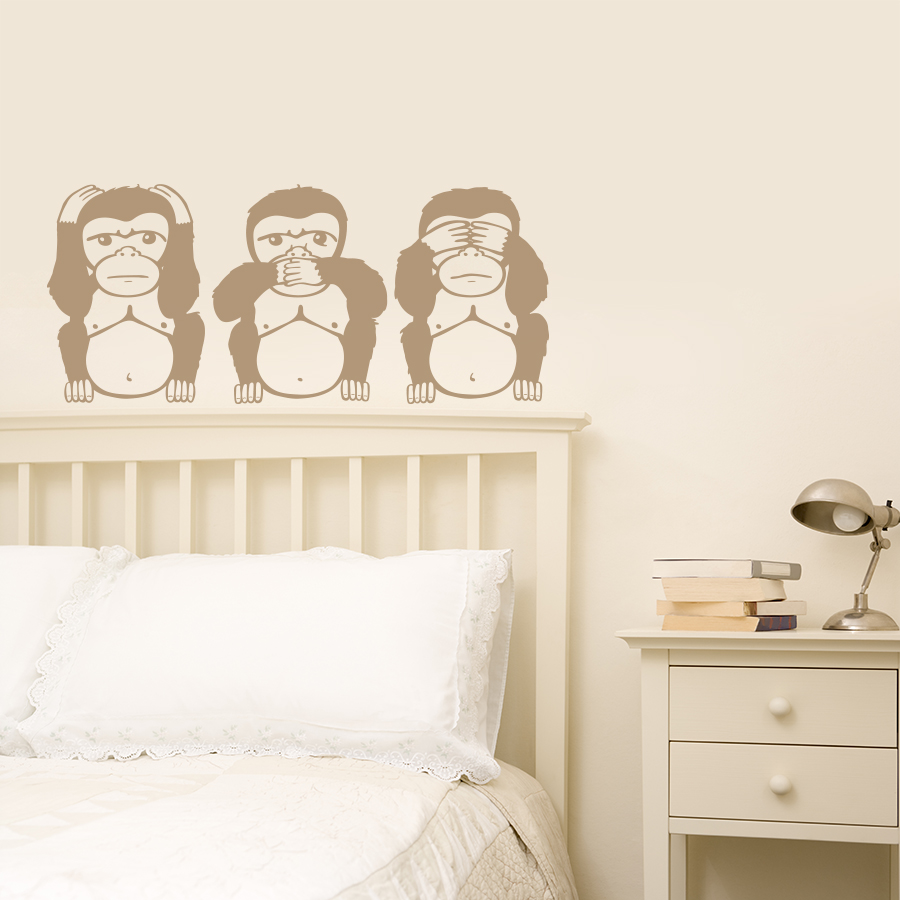 3 Wise Monkeys Wall Decal