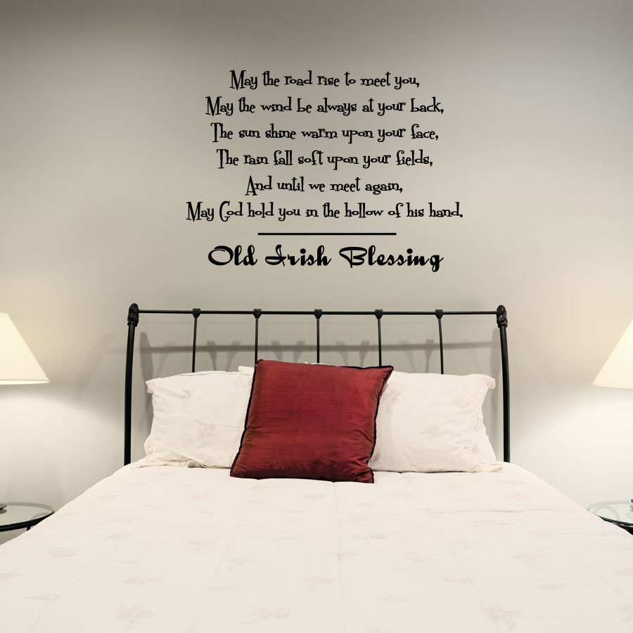 Irish Blessing May the Road Rise to Meet YouWall Sticker Decals Quote