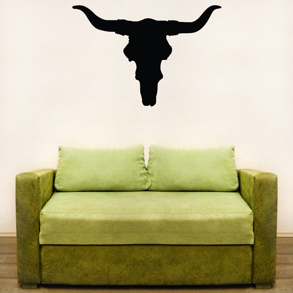 Bull Horns Wall Decal Sticker