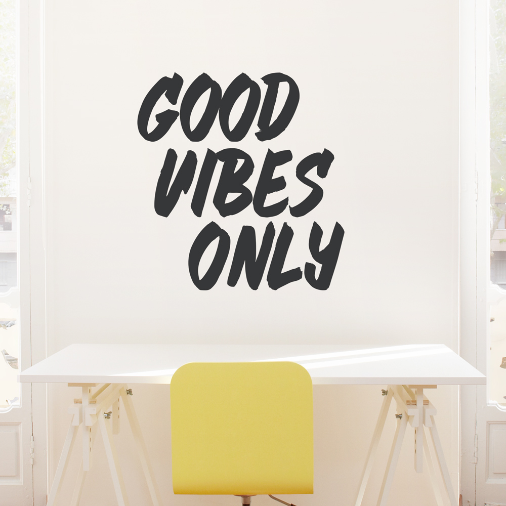 Good Vibes Only Quote Decal