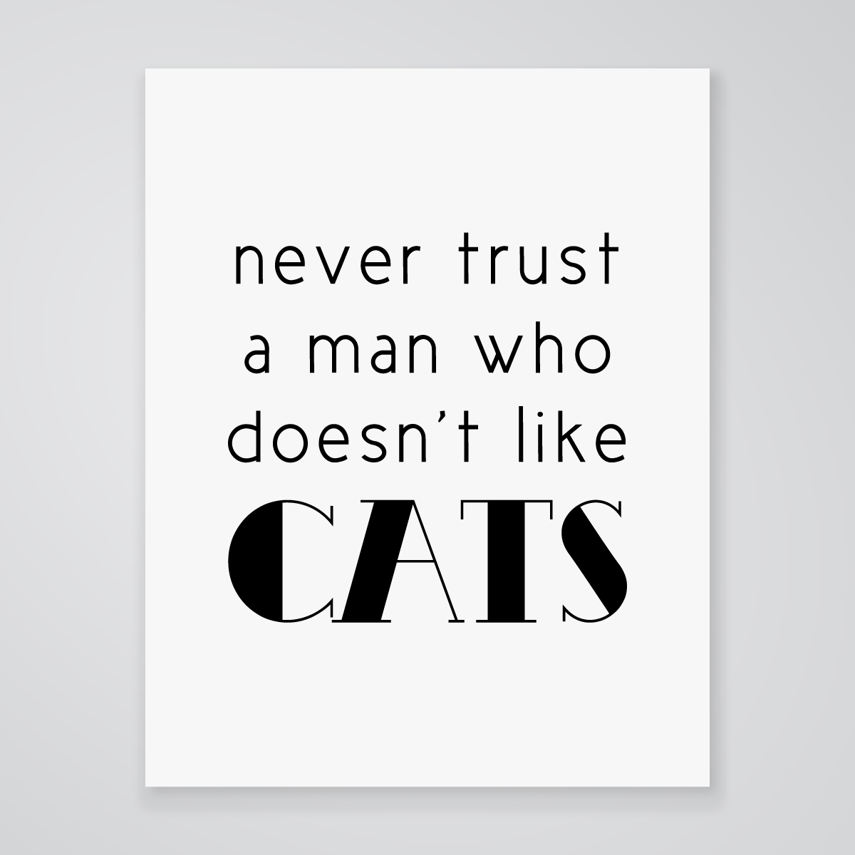 Never Trust - Art Print